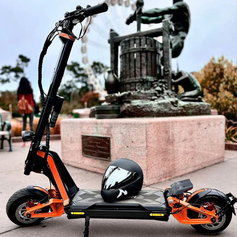 Vezgear Electric Scooter Transforming System 56-75mph Speed 75 Miles Range Steel Construction